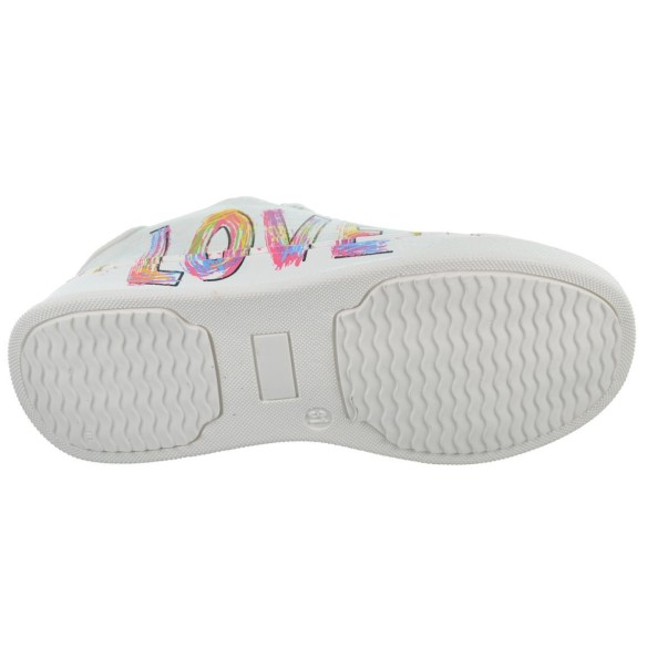 Crecendo 2615 Sneaker Metalizado Acolchado Niña cordones y cremallera