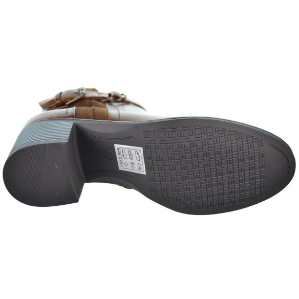 Amarpies 27295 Botín Acolchado Antelina Tacón Ancho Mujer