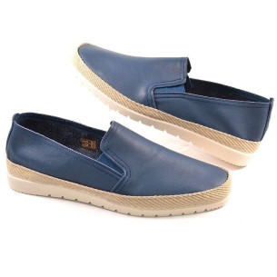 10010 Mediterranea  Alpargata Zapatilla alpargata de piel ,con elásticos laterales. Forro textil y plantilla acolchada muy confo 2