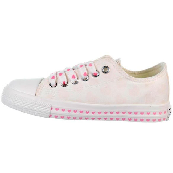 28393 Conguitos Zapatilla Zapatilla de lona con estampado de corazones que cambian de color con luz solar. Forro  textil y cierr