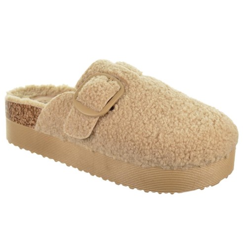 Isteria 24161 Zueco Borreguillo Plataforma 4 cm. Mujer