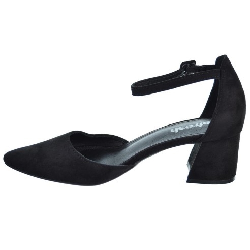 Refresh 172583 Zapato Antelina Tacón Ancho Antideslizante Mujer