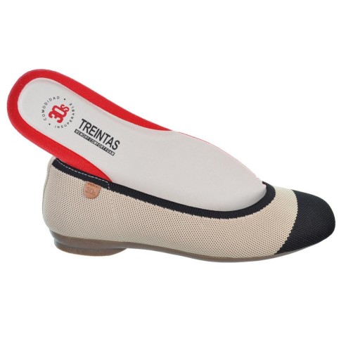 30s Treintas 4363 Zapato Confort Textil Bailarinas Mujer