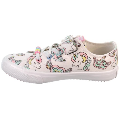Conguitos 284096 Zapatilla Lona Unicornios Cordones Velcro Niña