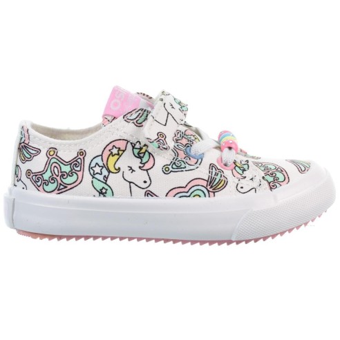 Conguitos 154025 Zapatilla Lona con Unicornios Cordones Velcro Niña