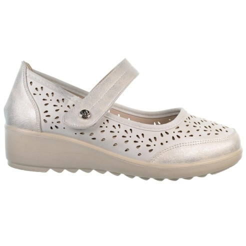 Amarpies 28336 Zapato Mercedita Confort Cuña Velcro Mujer