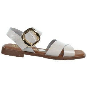 Oh My Sandals 5583 Sandalia Piel Confort Tacón Mujer Blancas