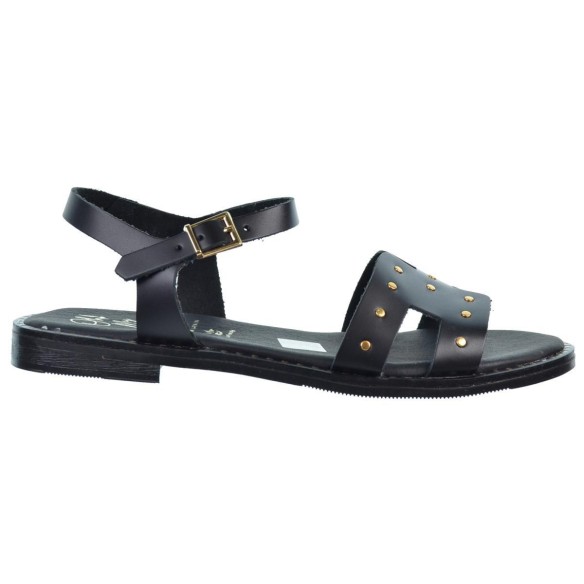 Oh My Sandals 5577 Sandalia Piel Confort Tacón Ancho Mujer Negras