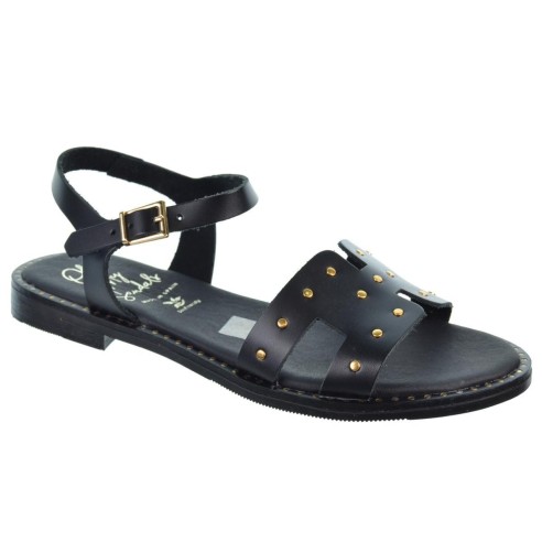 Oh My Sandals 5577 Sandalia Piel Confort Tacón Ancho Mujer Negras