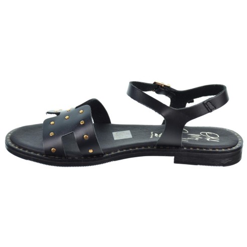 Oh My Sandals 5577 Sandalia Piel Confort Tacón Ancho Mujer Negras