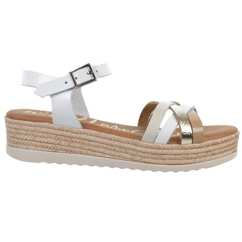 Oh My Sandals 5690 Sandalia Piel Charol Confort Plataforma Mujer