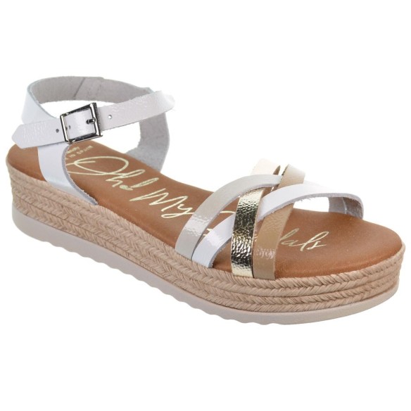 Oh My Sandals 5690 Sandalia Piel Charol Confort Plataforma Mujer