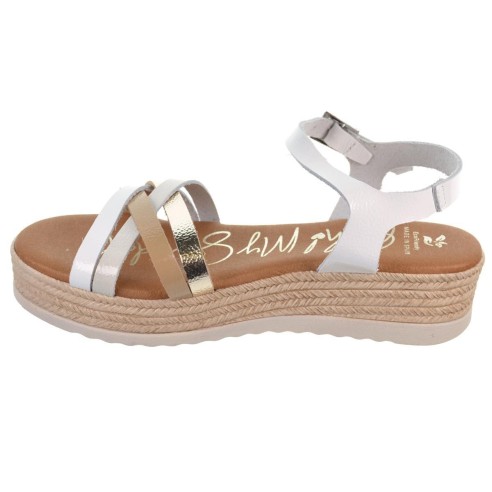 Oh My Sandals 5690 Sandalia Piel Charol Confort Plataforma Mujer