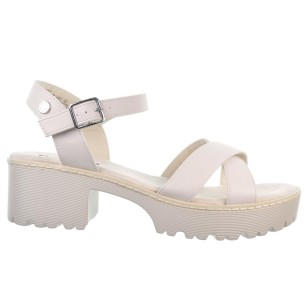 Refresh 079281 Sandalia Vegana Tacón Ancho Plataforma Mujer
