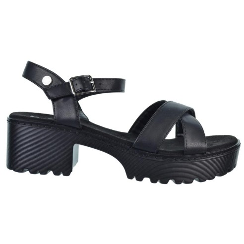 Refresh 079281 Sandalia Vegana Tacón Ancho Plataforma Mujer