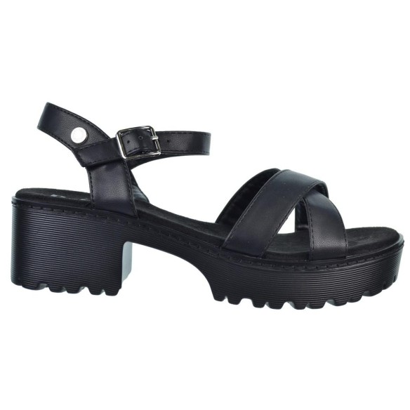 Refresh 079281 Sandalia Vegana Tacón Ancho Plataforma Mujer