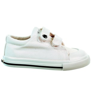 Conguitos 500005 Zapatilla Textil Doble Velcro Niño Unisex Blanca