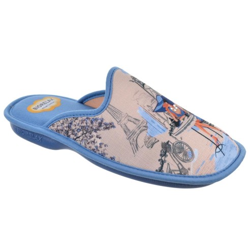 Biorelax 4035 Zapatilla Casa Textil Pies Delicados Mujer