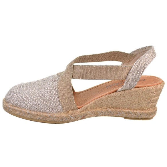 Mediterranea 50185 Alpargata Textil Confort Cuña Mujer