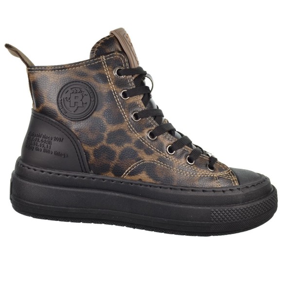 Refresh 173075 Zapatilla Botín Leopardo Cremallera Mujer