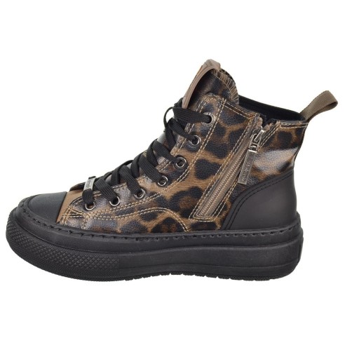Refresh 173075 Zapatilla Botín Leopardo Cremallera Mujer