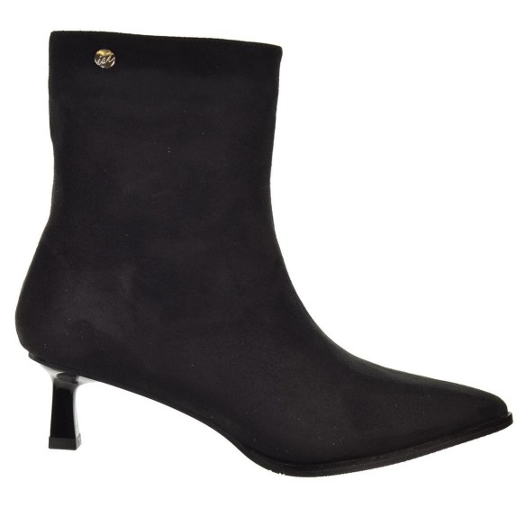 Isteria 555 Botín Acolchado Antelina  Tacón Fino Mujer