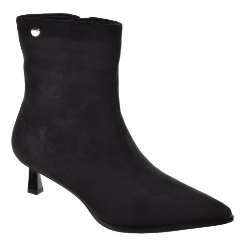 Isteria 555 Botín Acolchado Antelina  Tacón Fino Mujer