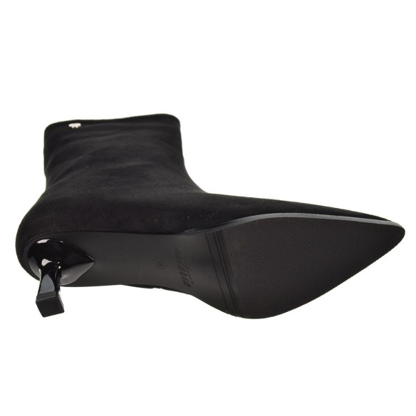 Isteria 555 Botín Acolchado Antelina  Tacón Fino Mujer