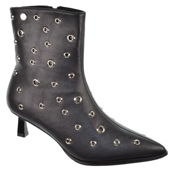 Isteria 555 Botín Acolchada con Remaches Tacón Fino Mujer