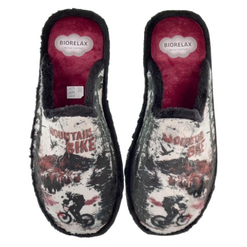 Biorelax 1439 Zapatilla Casa Textil Hombre Pies Delicados