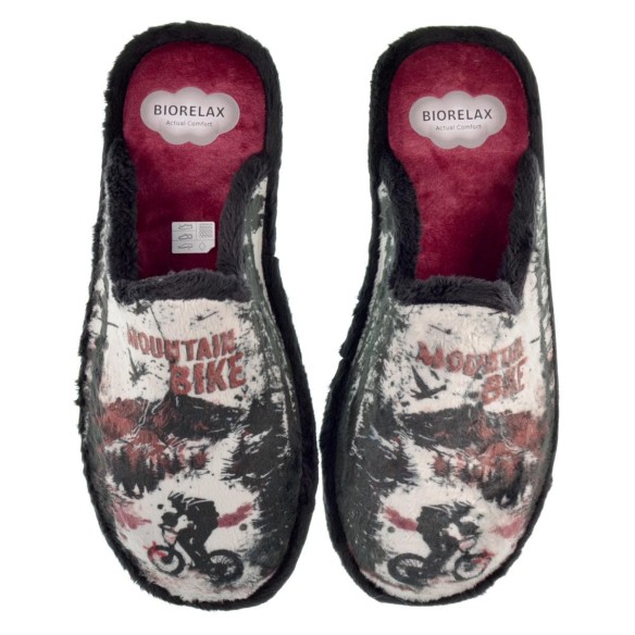 Biorelax 1439 Zapatilla Casa Textil Hombre Pies Delicados