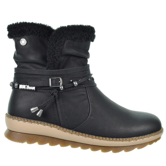 Refresh 173250 Botín Forro Pelo Creamallera Suela Cuña Mujer