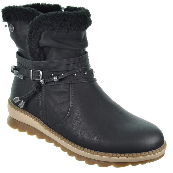 Refresh 173250 Botín Forro Pelo Creamallera Suela Cuña Mujer