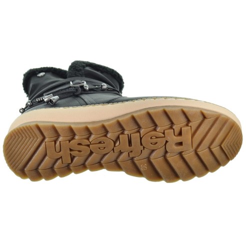 Refresh 173250 Botín Forro Pelo Creamallera Suela Cuña Mujer