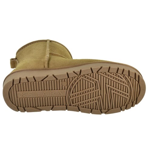 Kelara K41202 Bota Australiana de Pelo y Piel Serraje  Mujer