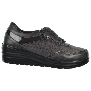 Amarpies 29392 Zapato Confort Cremallera Cordones Tacón Mujer