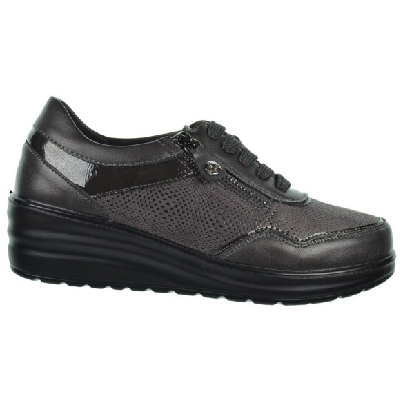 Amarpies 29392 Zapato Confort Cremallera Cordones Tacón Mujer