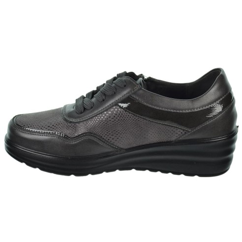 Amarpies 29392 Zapato Confort Cremallera Cordones Tacón Mujer