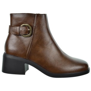 Amarpies 29486 Botín Confort con Pelo Cremallera Tacón Mujer