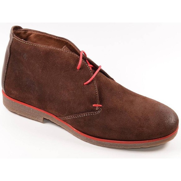 5301 Baerchi Botín Comprar Botín en piel serraje. Forro y plantilla textil. Cierre en cordones ajustables y piso de goma antides