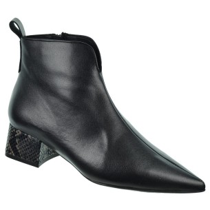 Desiree Rabat7 Botín Piel Acolchado Tacón Ancho Mujer Negro 2