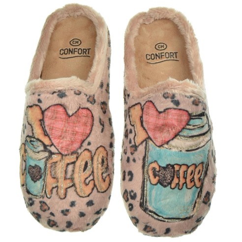 Cmconfort 50314 Zapatilla Casa Textil Confort Mujer