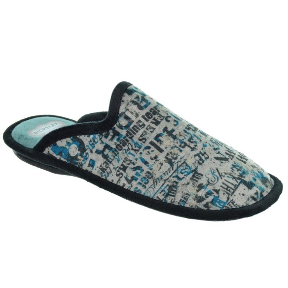 Biorelax 1565 Zapatilla Casa Textil Pies Delicados Hombre
