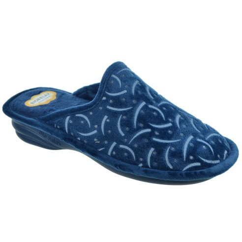 Biorelax 1819 Zapatilla Casa Confort Pies Delicados Mujer azul