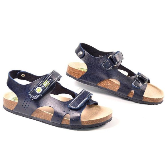 596820 Pablosky Sandalia Sandalia bio sintético, con doble velcro ajustable. Plantilla textil transpirable y anti bacteria. Piso