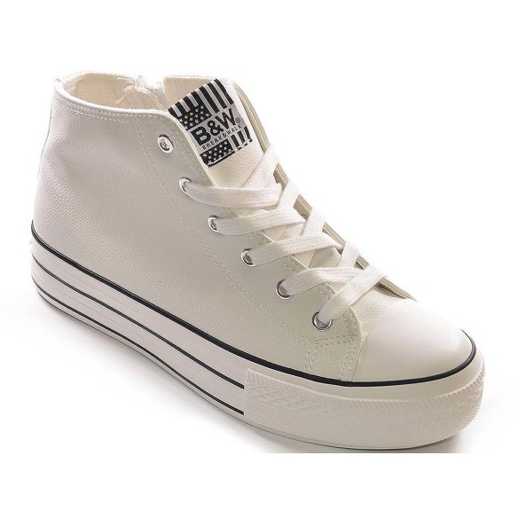 52707 B&w Zapatilla Bota Comprar Zapatilla de caña alta en sintético, forro interior y plantilla en textil. Cremallera interior 