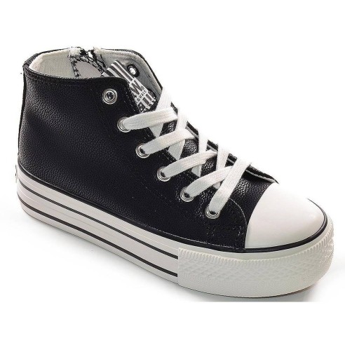 52707 B&w Zapatilla Bota Comprar Zapatilla de caña alta en sintético, forro interior y plantilla en textil. Cremallera interior 