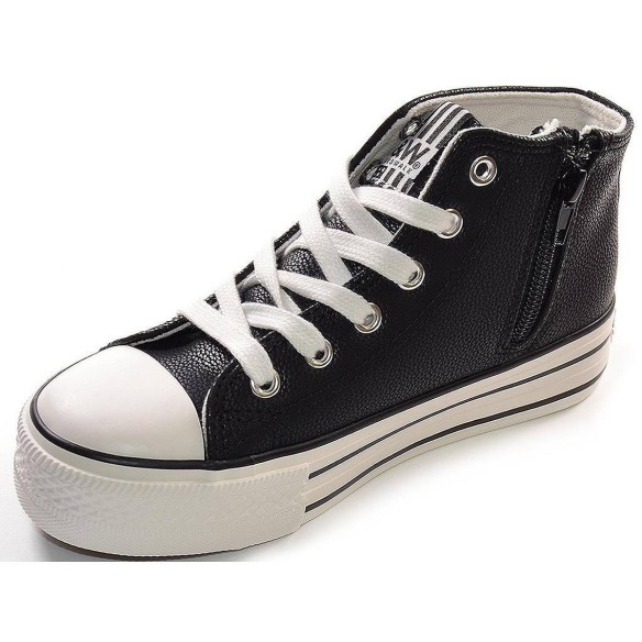 52707 B&w Zapatilla Bota Comprar Zapatilla de caña alta en sintético, forro interior y plantilla en textil. Cremallera interior 