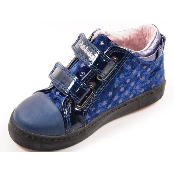 952120 Pablosky Botín Comprar Botín en textil, forro transpirable y planta interior de piel. Doble velcro, puntera de goma, piso