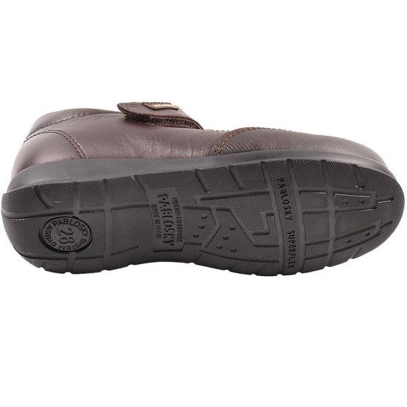 310190 Pablosky Zapato Colegial Zapato colegial de piel y puntera reforzada. Forro y plantilla textil inTech transpirable. Velcr